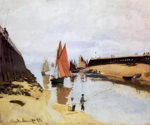 Entrance to the Port of Trouville by Claude Monet - Oil Painting Reproduction