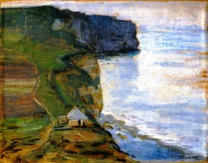 Etretat, the Cap d'Antifer painting by Claude Monet