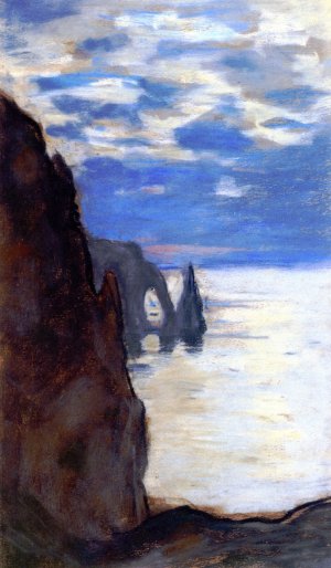 Etretat, the Needle Rock and Porte d'Aval Oil painting by Claude Monet