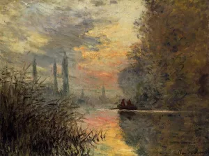 Evening at Argenteuil Oil painting by Claude Monet