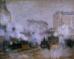 Exterior of the Saint-Lazare Station, Arrival of a Train
