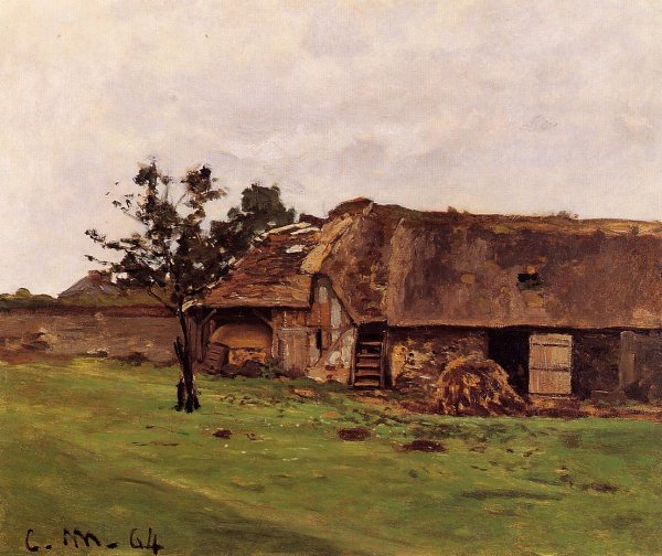 Farm near Honfleur by Claude Monet - Hand-Painted Oil Painting Reproduction