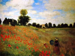 Field of Poppies at Argenteuil Oil painting by Claude Monet