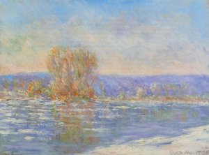 Floating Ice Near Bennecourt Oil painting by Claude Monet