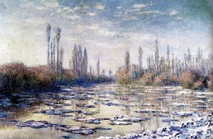 Floating Ice Near Vetheuil by Claude Monet - Oil Painting Reproduction