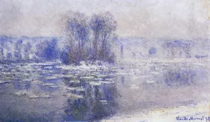 Floes at Bennecourt by Claude Monet Oil Painting