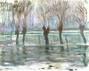 Flood Waters by Claude Monet - Oil Painting Reproduction