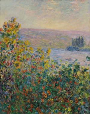 Flower Beds at Vetheuil by Claude Monet Oil Painting