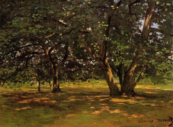 Fontainebleau Forest by Claude Monet - Hand-Painted Oil Painting Reproduction