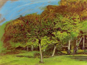 Fruit Trees Oil painting by Claude Monet