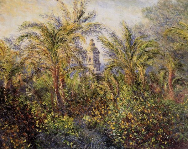Main Product Photo of Garden in Bordighera, Morning Effect Painting by Claude Monet