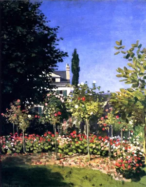 Garden In Flower At Sainte-Adresse by Claude Monet Oil Painting