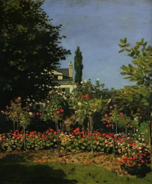Garden in Flower by Claude Monet - Oil Painting Reproduction