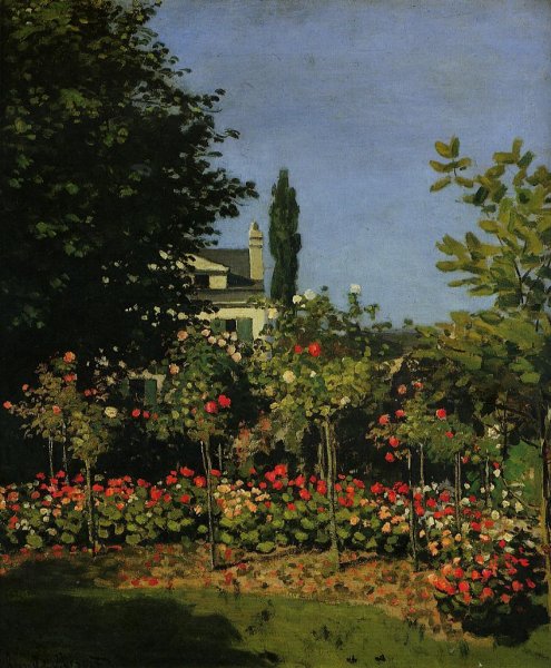 Garden in Flower by Claude Monet - Hand-Painted Oil Painting Reproduction