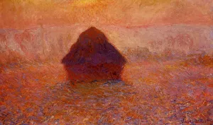 Grainstack, Sun in the Mist by Claude Monet Oil Painting
