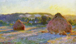 Grainstacks at the End of Summer, Evening Effect by Claude Monet - Oil Painting Reproduction