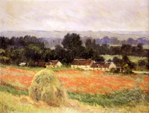 Haystack at Giverny painting by Claude Monet
