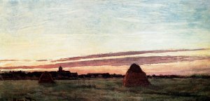 Haystacks At Chailly Oil painting by Claude Monet