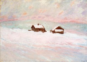 Houses in the Snow, Norway by Claude Monet Oil Painting
