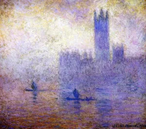 Houses of Parliament, Fog Effect painting by Claude Monet