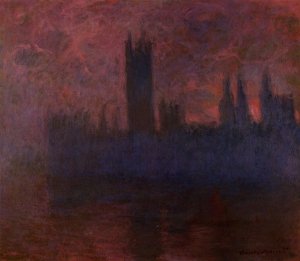 Houses of Parliament, London, Symphony in Rose