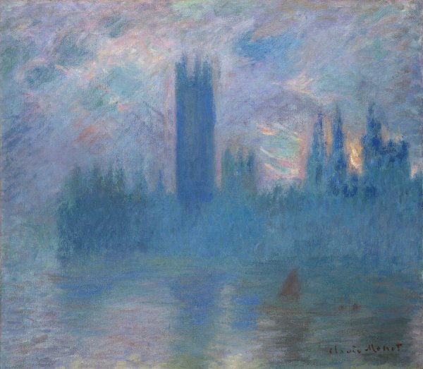 Houses of Parliament, London  by Claude Monet - Hand-Painted Oil Painting Reproduction