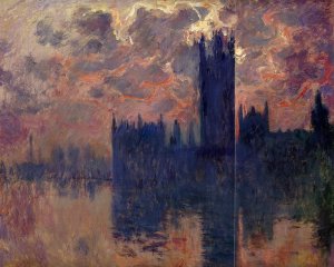 Houses of Parliament, Sunset Detail