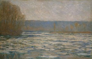 Ice breaking up on the Seine near Bennecourt by Claude Monet Oil Painting