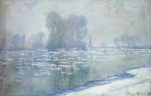 Ice Floes, Misty Morning painting by Claude Monet
