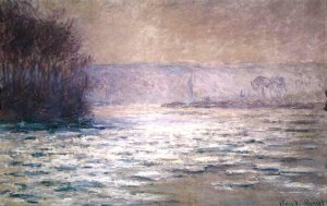 Ice Flows on the Seine at Bennecourt by Claude Monet Oil Painting