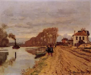 Infantry Guards Wandering Along the River by Claude Monet Oil Painting