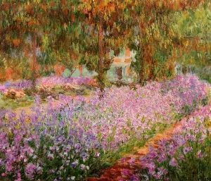 Irises in Monet's Garden Oil painting by Claude Monet