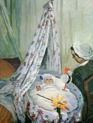 Jean Monet in His Cradle by Claude Monet - Oil Painting Reproduction