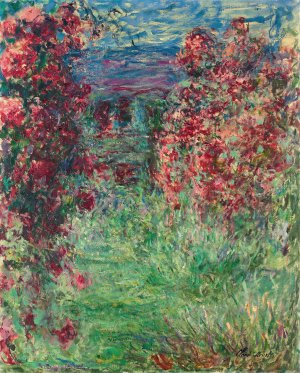 La maison dans les roses by Claude Monet Oil Painting