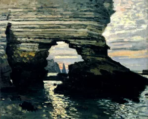La Porte D'Amount, Etretat painting by Claude Monet