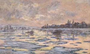La Seine a Lavacourt, debacle by Claude Monet Oil Painting