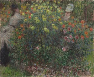 Ladies in Flowers by Claude Monet Oil Painting