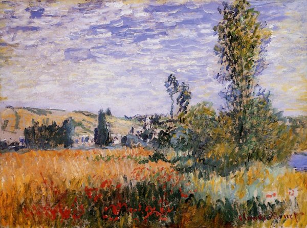 Main Product Photo of Landscape at Vetheuil Painting by Claude Monet