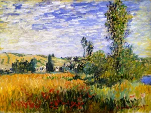 Landscape at Vetheuil Oil painting by Claude Monet