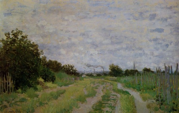 Main Product Photo of Lane in the Vineyards at Argenteuil Painting by Claude Monet