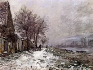 Lavacourt in Winter by Claude Monet - Oil Painting Reproduction