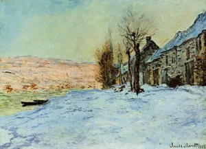 Lavacourt, Sun and Snow by Claude Monet Oil Painting