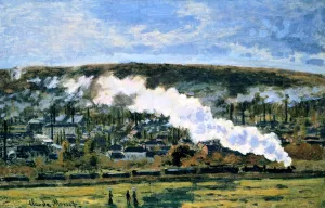Le Convoie de Chemin de Fer painting by Claude Monet