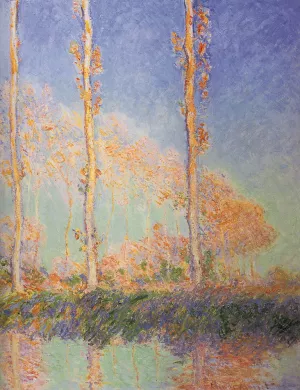 Les Peupliers, Trois Arbres Roses, Automne by Claude Monet - Oil Painting Reproduction