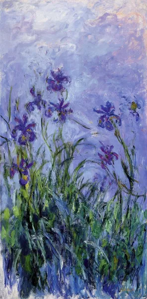 Lilac Irises painting by Claude Monet