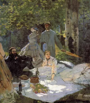 Luncheon on the Grass, Center Panel by Claude Monet - Oil Painting Reproduction