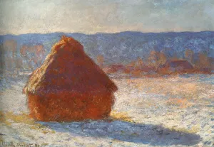 Meules, Effet de Neige, le Matin by Claude Monet Oil Painting