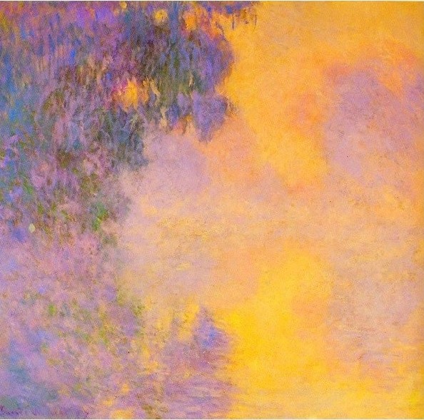 Main Product Photo of Misty Morning on the Seine Sunrise Painting by Claude Monet