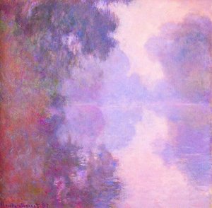Misty Morning on the Seine Oil painting by Claude Monet