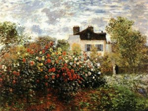 Monet's Garden at Argenteuil by Claude Monet Oil Painting